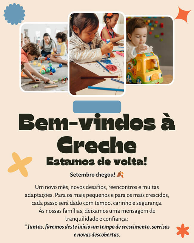 CRECHE _Cartaz próximos eventos _Setembro_Bem-vindos
